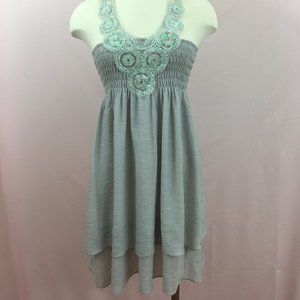 NWT STRAPPY SEQUINS SILVER GRAY TUNIC | DRESS